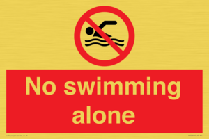 No swimming alone